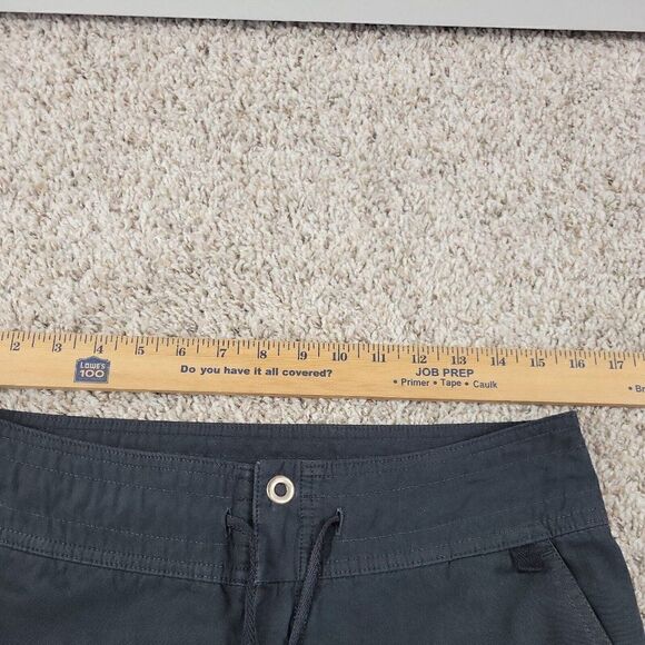 Nike CapriPants Womens Small Black Swoosh Casual Ladies Drawstring FADE - Picture 2 of 8